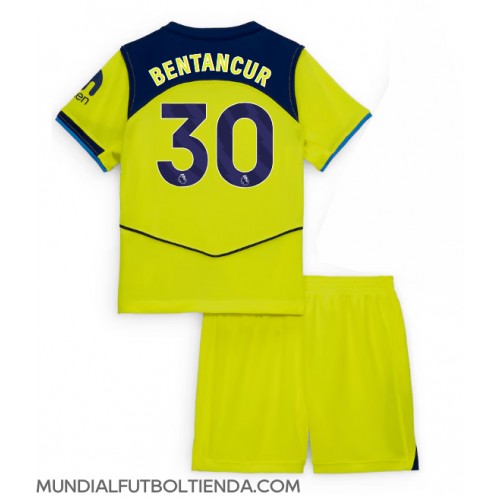 Camiseta Tottenham Hotspur Rodrigo Bentancur #30 Tercera Equipación Replica 2025-26 para niños mangas cortas (+ Pantalones cortos)